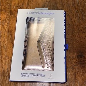 Rebecca Minkoff Whipstitch Tech Wristlet Pink